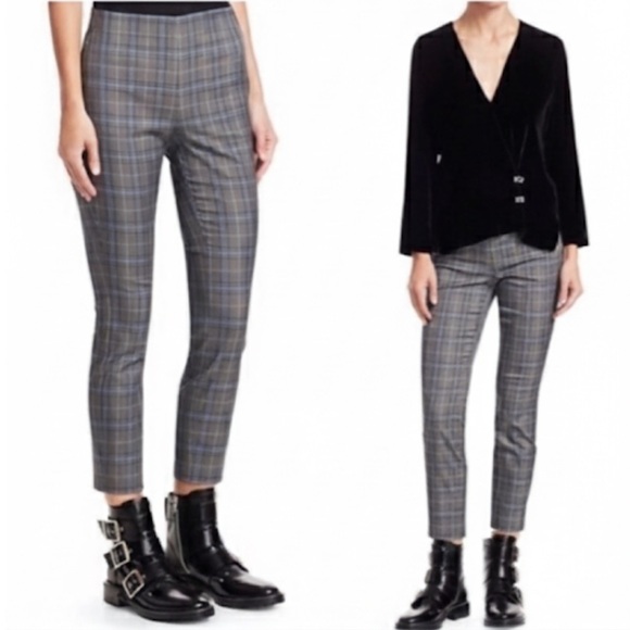 rag & bone Pants - Rag & Bone “Simone” Black, Blue, Gray Plaid Slim Fit Pant Size 2 EUC!